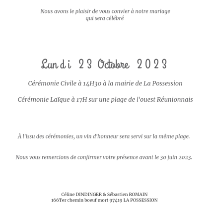 Invitation Verso